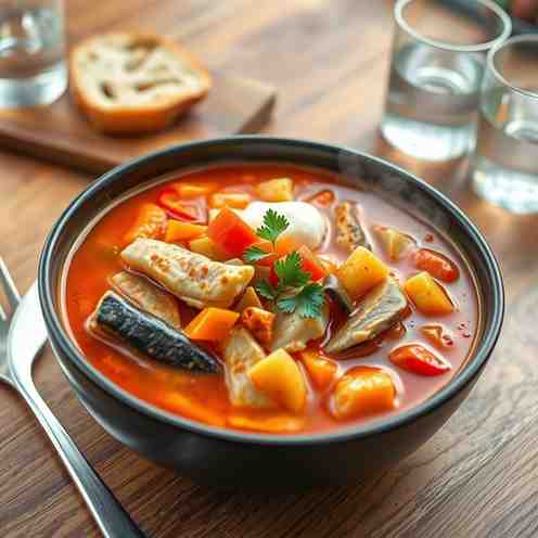 Hungarian Halászlé - Spicy Fish Soup Recipe